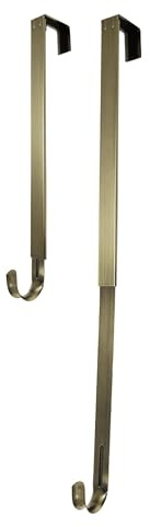 Adjustable Length Wreath Hanger, 20 lb Capacity (Antique Brass) by Haute Decor