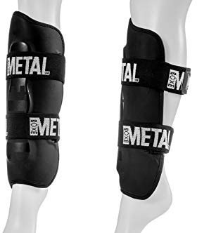 Metal Boxe Protège-tibias Noir Taille M