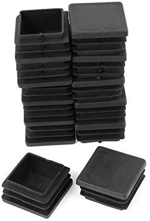sourcing map 12Pcs 35mm x 35mm Plastic Blanking End Caps Square Tubing Pipe Insert