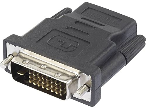 Renkforce RF-4212228 HDMI/DVI Adapter [1x HDMI-Buchse - 1x DVI-Stecker 24+1pol.] Schwarz