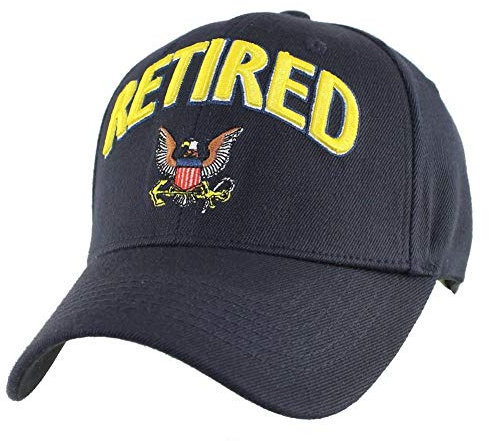 US Navy Retired Stretch Fit Cap Navy Blue
