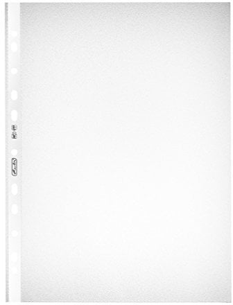 Herlitz 10715514 Prospekthülle Economy, Dokumentenecht, A4, 100 Stück genarbt