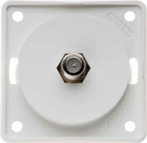 Hager INTEGRO 1 Anschluss Fi-Steckdose mit 2 vorverdrahteten F weiß Polar