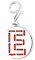 ESPRIT Damen-Charm 925 Sterling Silber rhodiniert Letter Fabric E ESCH91127A000