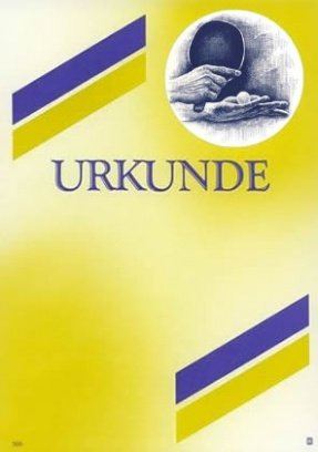 Albert Hoffmann Urkundenverlag Tischtennis / 300/1194 / / PC-Urkunden (170 g/m²) 10 Stk