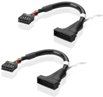 SIENOC 2xUSB 3.0 20 Pines a USB 2.0 de la Placa Base 9 Pines Adaptador Cable Conector