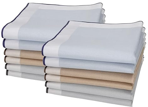 Betz 12 Stück Herren Stoff Taschentücher Set Lord 3 Größe 43x43 cm 100% Baumwolle Dessin 88