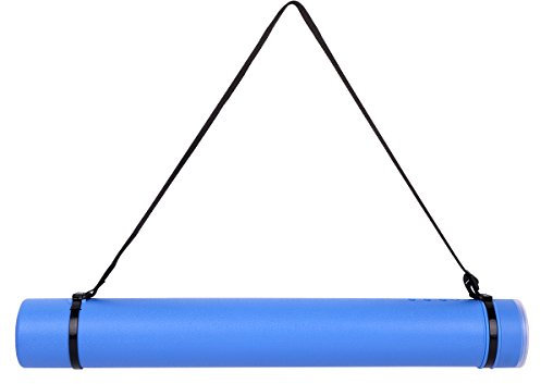 TRANSON Posterröhre, ausziehbar, für Poster, Baupläne, Karten und Schriftrollen, Farbe: Blau