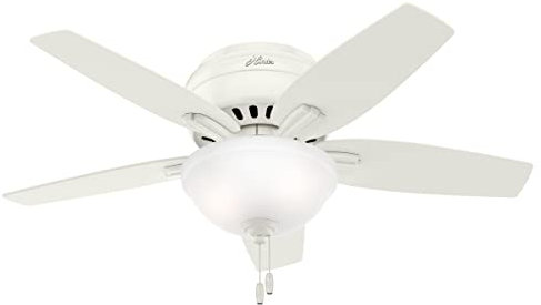 Hunter 51080 Newsome Ventilador de techo con luz, 42 /pequeño, fresco color blanco