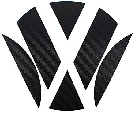 Finest Folia Emblem Ecken Inlays Folie Aufkleber passgenau (K006 .Carbon Schwarz)