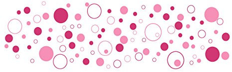 100 bunte Kreise Fahrradaufkleber, Autoaufkleber - zweifarbig, pink rosa selbstklebend in Wunschfarben - Punkte, Dots, Sticker Aufkleber fürs Auto und Fahrrad