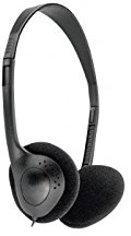 CUC Exertis Connect 059201 Kopfhörer, ohraufliegend, Schwarz, kabbelgebunden, 20-20000 Hz, 2,4m