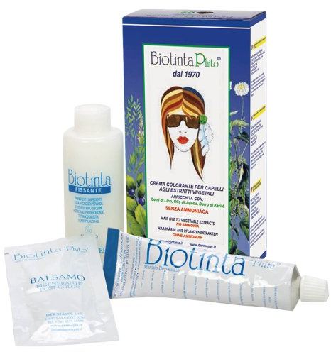 Biotinta Phito Naturhaarfarbe mit Pflanzenextrakten Nr.06 kupferbraun, 1 Set