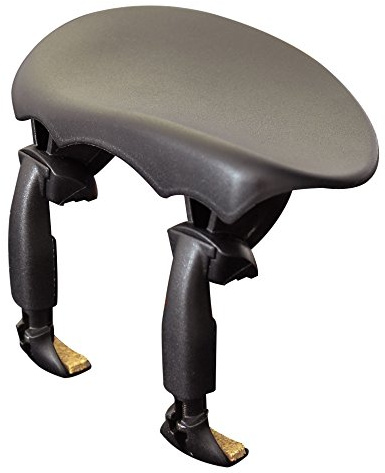 Wittner Chinrest Augsburg, centre-mounted chinrest Violin 3/4, high-tech plastic, height and tilt adjustable, easy to adjust, without screwdriver, black, Made in Germany, 256221
