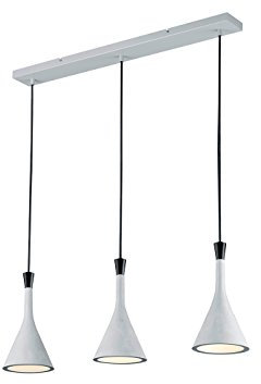 Trio Leuchten LED Pendelleuchte Roddik 301100378, Kunststoff betonfarbig, exkl. 3x E14