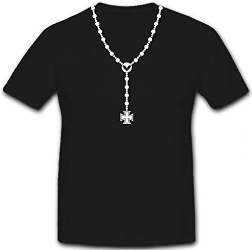 Copytec Necklace Iron Cross WH German Army # 6053 T-Shirt - Black - X-Large