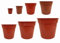 Elixir Gardens | Strong Deep Terracotta Recycled Plastic Plant Pots | Various Sizes/Quantities Available | 6cm x 100