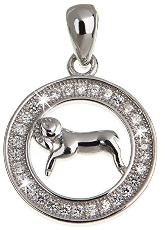 Silberketten Store Anhänger Sternzeichen Widder 925 Silber mit Zirkonia