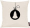 Shirtinstyle Sofakissen, Kissenbezug, Kissenhülle, Motiv Weihnachtskugel Weihnachtsbaum Tannenbaum, Größe 40 x 40cm, Farbe Elfenbein