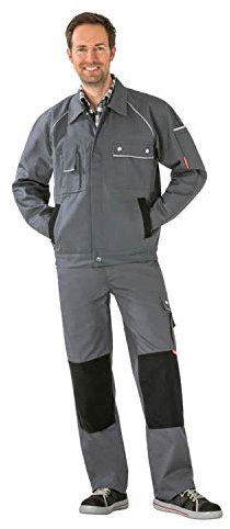 Planam Größe 50 Herren Canvas 320 Bundjacke grau schwarz Modell 2113