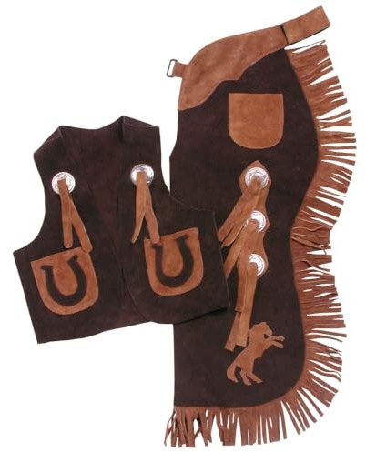 Kids Chap and Vest Set Black Medium