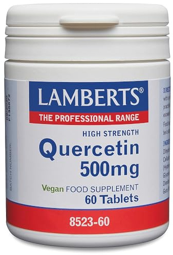 Lamberts Quercetin 500mg – High Strength Flavonoid from Plant Source – Natural Antioxidant – 60 Vegan Tablets
