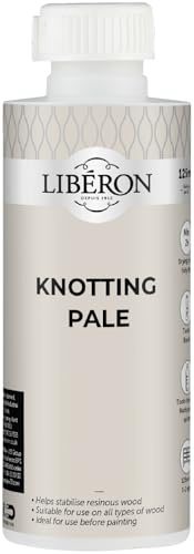 Libéron Knotting Pale for Resinous Wood & Knots, 125ml | Prevents resin bleed, Minimises paint discolouration, Before painting or varnishing, Suitable for all wood types