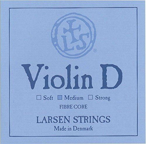 LARSEN STRINGS Violin Strings Original Synthetic,Fibre Core D Silver strong
