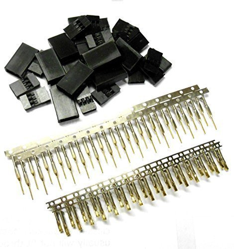 Blue Styles RC Compatible Futaba Set Male and Female Servo Connector Plug Gold Plated x 10