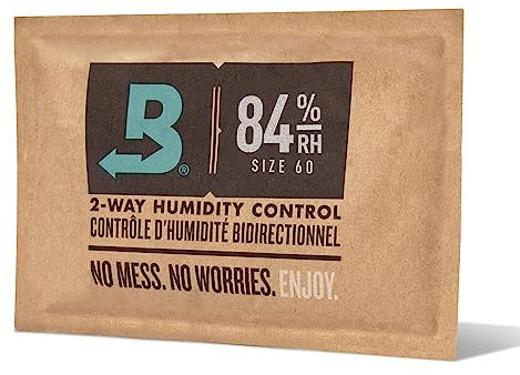 Boveda für Zigarren | 2-Wege-Feuchtigkeitskontrolle mit 84 % relativer Feuchtigkeit zum Einrichten eines Humidors | Größe 60 zur Verwendung für jeweils 25 Zigarren im Humidor | für die richtige Einrichtung eines Humidors aus Holz innerhalb von 14 Tagen | 1 Stück