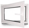 Kellerfenster - Kunststoff - Fenster - innen weiß/außen weiß - BxH: 100 x 50 cm - 1000 x 500 mm - DIN Links - 2 fach Verglasung - 60 mm Profil