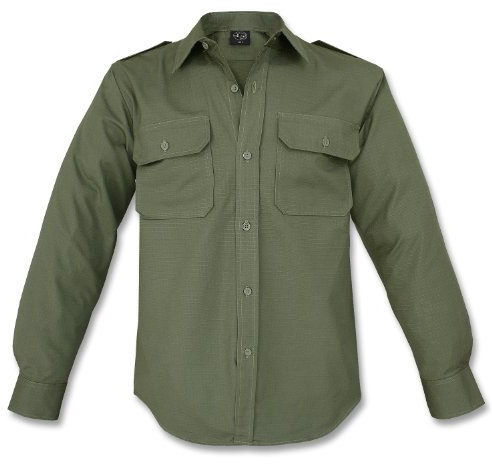 Mil-Tec Unisex Ripstop Hemd, Oliv, M EU
