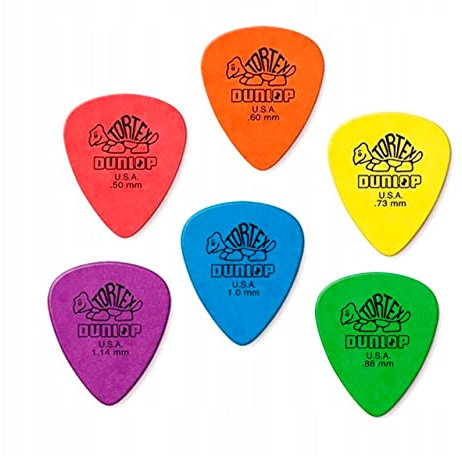 Dunlop Tortex Standard Plektren 0.5 - 1.14 mm, 6 Stück