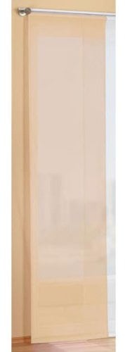 Gardinenbox Preisgünstiger Flächenvorhang Schiebegardine, transparent, unifarben, mit Zubehör, 245x60, Sand, 85589