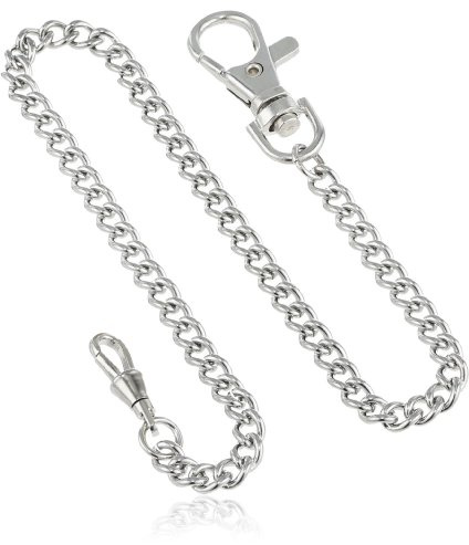 Charles-Hubert, Paris 3548-W Stainless Steel Pocket Watch Chain