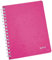 Leitz WOW Collegeblock A5 kariert, 160 Seiten, 80 Blatt FSC-zertifiziertes Papier 80 g/m², Doppelspiralbindung, PP-Einband, Notizbuch mit Sichthülle und Lineal, Für Büro oder Schule, Pink, 46410023