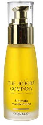 The Jojoba Company Ultimate Youth Potion Anti-Ageing Facial Oil Hydrating & Firming Face Oil with Jojoba, CoQ10 & L22® for Dry, Mature & Sensitive Skin, Natural Vegan Formula 50ml