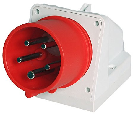 KlingerBorn Wandgerätestecker CEE 3P+N+E 16A-6h 400V Phasenwender | IP44 Schutz – Wandmontage – Ideal für Außenbereich und Industrie