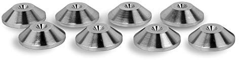 PrecisionGeek – Lautsprecher-Spike-Pads aus Aluminium, 20 mm Durchmesser, für HiFi-Lautsprecher, Ständer, Soundbars – Set mit 8 Stück