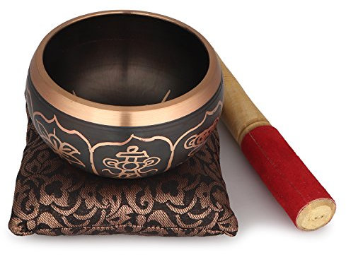 Zap Impex ® Joli bol chantant tibétain en laiton fait main - Pour méditation et yoga - 10 cm