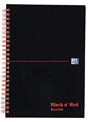 Black n Red Book Wirebound Recycled 90gsm 140pp A5 Ref 100080113 [Pack 5]