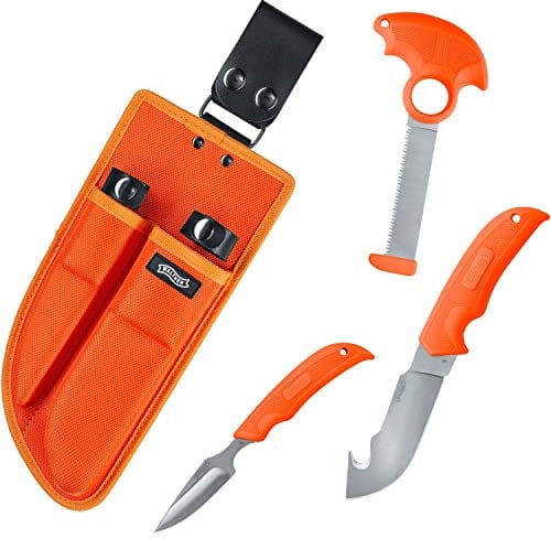 Walther Hunter Knife Set Juego de Cuchillos, marrón/Naranja