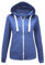 Parsa Fashions Ladies Plain Zip Up Hoodie Womens Fleece Hooded Top Long Sleeves Front Pockets Soft Stretchable Comfortable (Denim Blue/4XL UK-20)