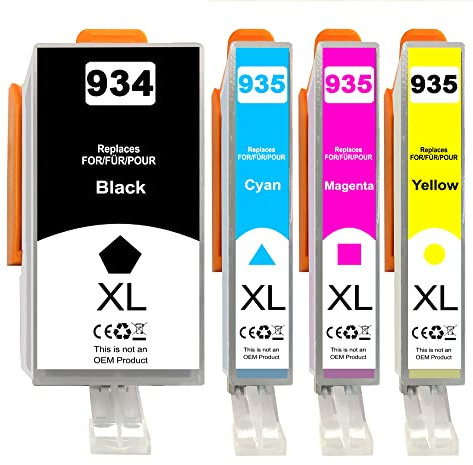 4er Multipack kompatibel für HP 934XL 935XL Patrone HP Officejet 6812 6815 6820 6825 HP Officejet Pro 6230 6820 6830 6835