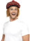 Smiffys Tam-O-Shanter Tartan Hat, Red Traditional Scottish Hat with Attached Hair and Pom Pom, Fun Around The World Fancy Dress Accessory, Cultural Theme Party Dress Up Hats for Adults