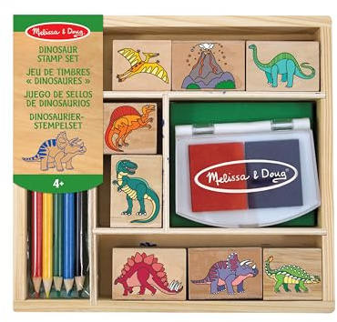 Melissa & Doug - Wooden Stamp Set - Dinosaurs (11633)