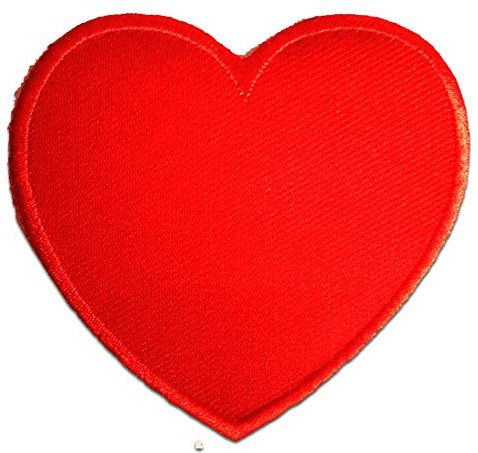 Catch the Patch Herz Liebe Aufnäher zum Aufbügeln 7,5 x 7,5 cm Bügelbild für Erwachsene Kinder mit Detailgetreu Vintage Geschenk Idee, Bastel DIY Mitbringsel Geschenkidee Original