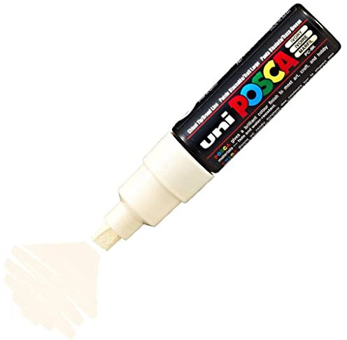 Uni Posca Marker PC-8K - Glasstift Marker 8.00mm Elfenbein