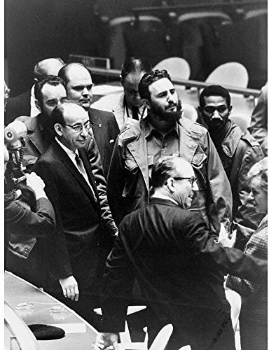 Wee Blue Coo Vintage B&W History Fidel Castro Art Print Poster Wall Decor Kunstdruck Poster Wand-Dekor-12X16 Zoll