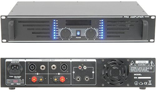 Loops 600W Stereo Power Amplifier – Restaurant Hi-Fi System/Home Cinema - 19” 2U Rack